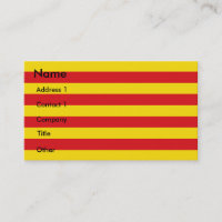 Carte de visite avec drapeau de Catalogne