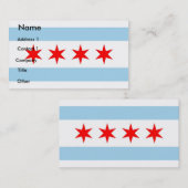Carte de visite avec Drapeau de Chicago, États-Uni (Devant / Derrière)