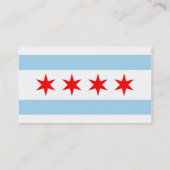 Carte de visite avec Drapeau de Chicago, États-Uni (Dos)