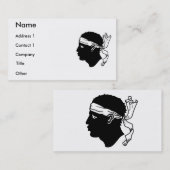 Carte de visite avec Drapeau de Corse (Devant / Derrière)