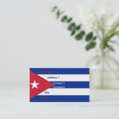 Carte de visite avec Drapeau de Cuba (Debout devant)