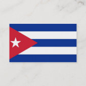 Carte de visite avec Drapeau de Cuba (Dos)