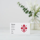 Carte de visite avec Drapeau de Florence, Italie (Debout devant)