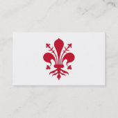 Carte de visite avec Drapeau de Florence, Italie (Dos)