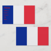 Carte de visite avec Drapeau de France (Devant / Derrière)