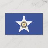 Carte de visite avec Drapeau de Houston, États-Uni (Dos)