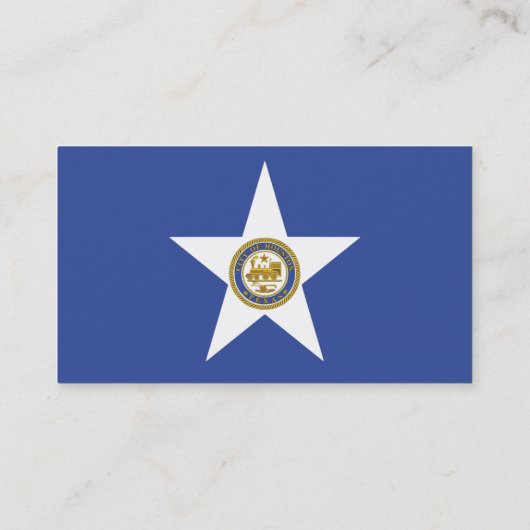 Carte de visite avec Drapeau de Houston, États-Uni (Dos)