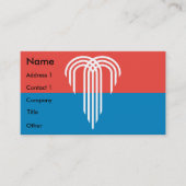 Carte de visite avec drapeau de Kansas City, Misso (Devant)