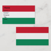 Carte de visite avec drapeau de la Hongrie (Devant / Derrière)