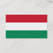 Carte de visite avec drapeau de la Hongrie (Dos)