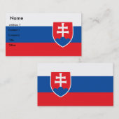 Carte de visite avec drapeau de la Slovaquie (Devant / Derrière)