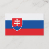 Carte de visite avec drapeau de la Slovaquie (Dos)