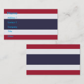 Carte de visite avec drapeau de la Thaïlande (Devant / Derrière)