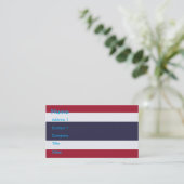 Carte de visite avec drapeau de la Thaïlande (Debout devant)
