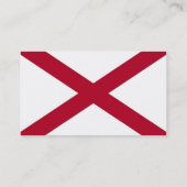 Carte de visite avec Drapeau de l'Alabama U.S.A. (Dos)