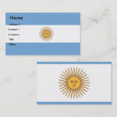 Carte de visite avec drapeau de l'Argentine (Devant / Derrière)