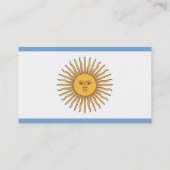 Carte de visite avec drapeau de l'Argentine (Dos)