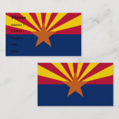 Carte de visite avec Drapeau de l'Arizona, États-U (Devant / Derrière)