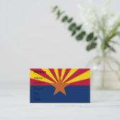 Carte de visite avec Drapeau de l'Arizona, États-U (Debout devant)