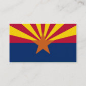 Carte de visite avec Drapeau de l'Arizona, États-U (Dos)