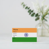Carte de visite avec drapeau de l'Inde (Debout devant)