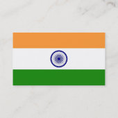 Carte de visite avec drapeau de l'Inde (Dos)