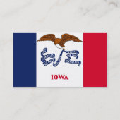 Carte de visite avec Drapeau de l'Iowa U.S.A. (Dos)