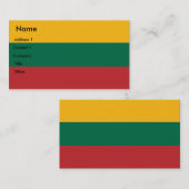 Carte de visite avec drapeau de Lituanie (Devant / Derrière)