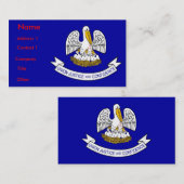 Carte de visite avec Drapeau de Louisiane États-Un (Devant / Derrière)