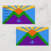 Carte de visite avec drapeau de Manitou Springs, É (Devant / Derrière)