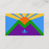 Carte de visite avec drapeau de Manitou Springs, É (Dos)