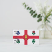 Carte de visite avec drapeau de Montréal, Canada (Debout devant)