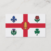 Carte de visite avec drapeau de Montréal, Canada (Dos)
