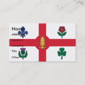 Carte de visite avec drapeau de Montréal, Canada (Devant)