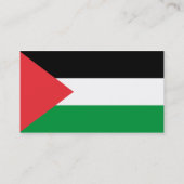 Carte de visite avec Drapeau de Palestine (Dos)