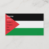 Carte de visite avec Drapeau de Palestine (Devant)