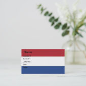 Carte de visite avec drapeau de Pays-Bas (Debout devant)