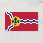 Carte de visite avec drapeau de Saint-Louis (Dos)