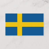 Carte de visite avec Drapeau de Suède (Dos)
