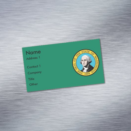 Carte de visite avec drapeau de Washington, États- (In Situ)