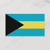 Carte de visite avec drapeau des Bahamas (Dos)