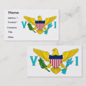 Carte de visite avec drapeau des îles Vierges (Devant / Derrière)