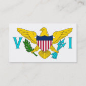 Carte de visite avec drapeau des îles Vierges (Dos)