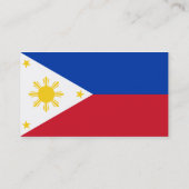 Carte de visite avec drapeau des Philippines (Dos)
