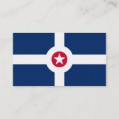 Carte de visite avec Drapeau d'Indianapolis, États (Dos)