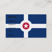Carte de visite avec Drapeau d'Indianapolis, États (Devant)