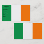Carte de visite avec drapeau d'Irlande (Devant / Derrière)