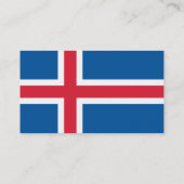 Carte de visite avec drapeau d'Islande (Dos)