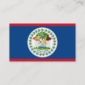 Carte de visite avec Drapeau du Belize (Dos)