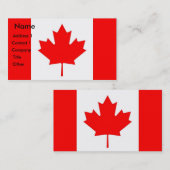 Carte de visite avec drapeau du Canada (Devant / Derrière)